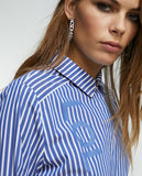Striped shirt with logo