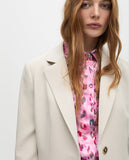 Blazer with Embroidered Pocket Detail