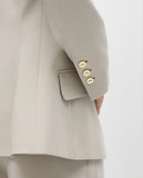 Blazer with Embroidered Pocket Detail