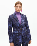 Fitted Animal Print Blazer