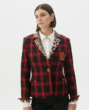 Tartan Animal Print Blazer