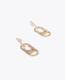 Oval LOGO jewel earrings