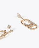 Oval LOGO jewel earrings