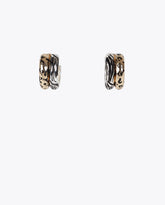 Bicolor Animal Print Double Hoop Earrings