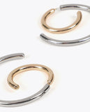 Bicolor Spiral Earrings