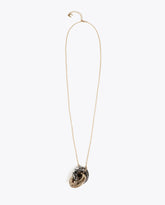 Long Two-tone Knot Necklace with Animal Print