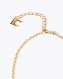 Long Two-tone Knot Necklace with Animal Print