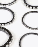 Elastic Bracelet Pack with Jewel and Pearl Effect