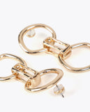 Double Rounded Link Earrings