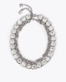 Double Jewel Short Necklace Set