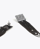 Square Crystal Tassel Earrings