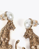 Leopard Pearl Earrings