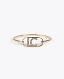 Thin Rigid Bracelet Oval Logo