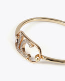 Thin Rigid Bracelet Oval Logo