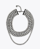 Crystal and Pearl Multi-Layer Necklace