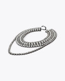 Crystal and Pearl Multi-Layer Necklace