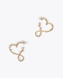 Infinity Heart Earrings with Pearls
