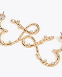 Infinity Heart Earrings with Pearls