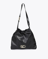 Leather Effect Shopper Bag with Oval LC Logo