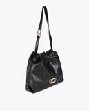 Leather Effect Shopper Bag with Oval LC Logo