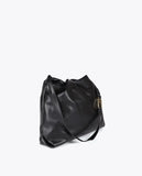 Leather Effect Shopper Bag with Oval LC Logo