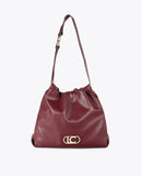 Leather Effect Shopper Bag with Oval LC Logo