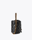 Quilted Drawstring Bag with Leopard LC Logo