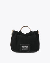 Pleated Faux Leather Effect Bag with 'bags lovers' Tag