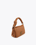 Crossbody Bag with Flap and Knot Handle. Leopard LC Logo