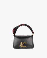 Flap Crossbody with Knot Handle. Leopard LC Logo