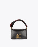 Flap Crossbody with Knot Handle. Leopard LC Logo