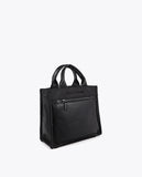 Nylon Crossbody Bag with Faux Leather Effect