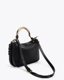 Customizable Metallic Handle Crossbody