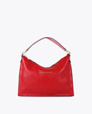 Two-Tone Crinkled Leather Effect Crossbody Bag