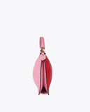 Two-Tone Crinkled Leather Effect Crossbody Bag