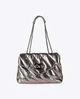 Metallic Quilted Flap Bag