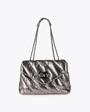 Metallic Quilted Flap Bag