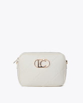 Monogram Diamond Oval Logo Faux Leather Crossbody