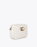 Monogram Diamond Oval Logo Faux Leather Crossbody