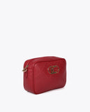 Monogram Diamond Oval Logo Faux Leather Crossbody