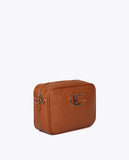 Monogram Diamond Oval Logo Faux Leather Crossbody