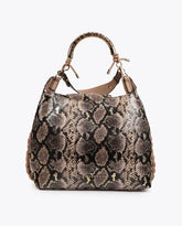 Metallic Handle Shopper Bag