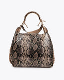 Metallic Handle Shopper Bag