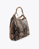 Metallic Handle Shopper Bag