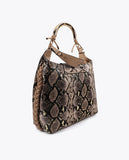 Metallic Handle Shopper Bag