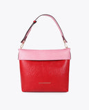 Wrinkled Effect Bicolor Hobo Bag