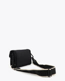 Neoprene Fabric Crossbody Bag with Silicone Logo Detail