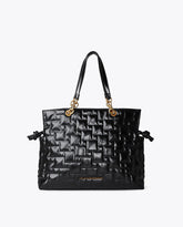 Quilted Shopper with Chain and Faux Leather Handles