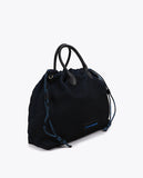 Woven Mesh Bag with Blue Interior