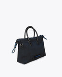 Blue Interior Mesh Fabric Shoulder Bag